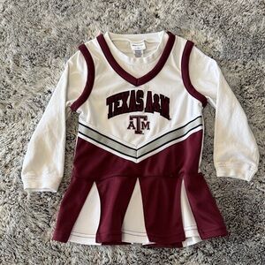 Texas A&M Aggies Pro Edge Girls Toddler 2T Cheer Dress One Piece Long Sleeve